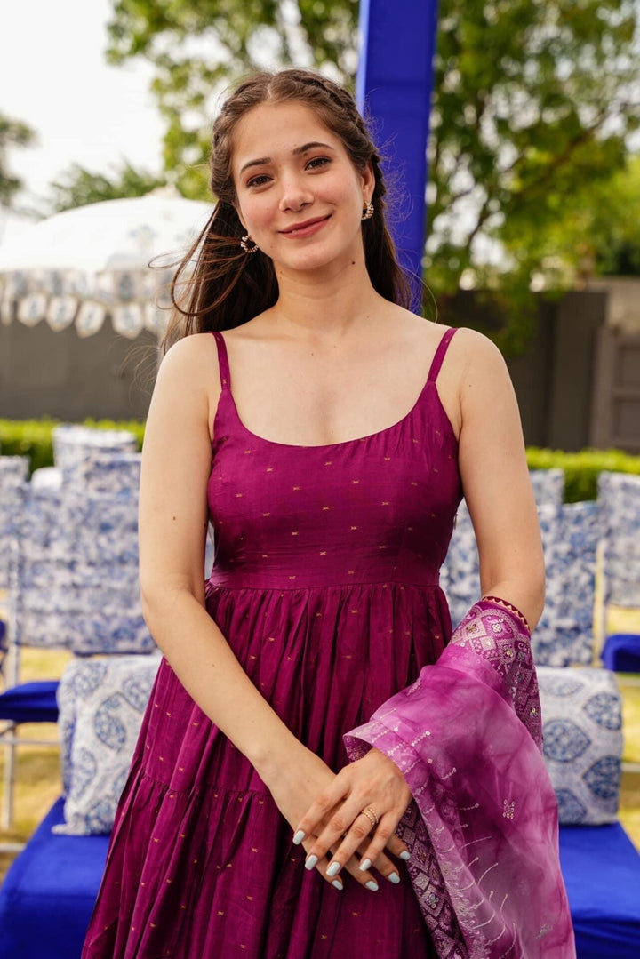 Anupriyaa Purple Silk set