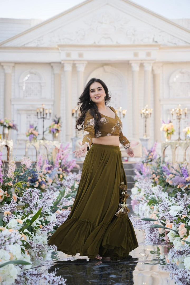 denara CREPE CROPTOP-SKIRT