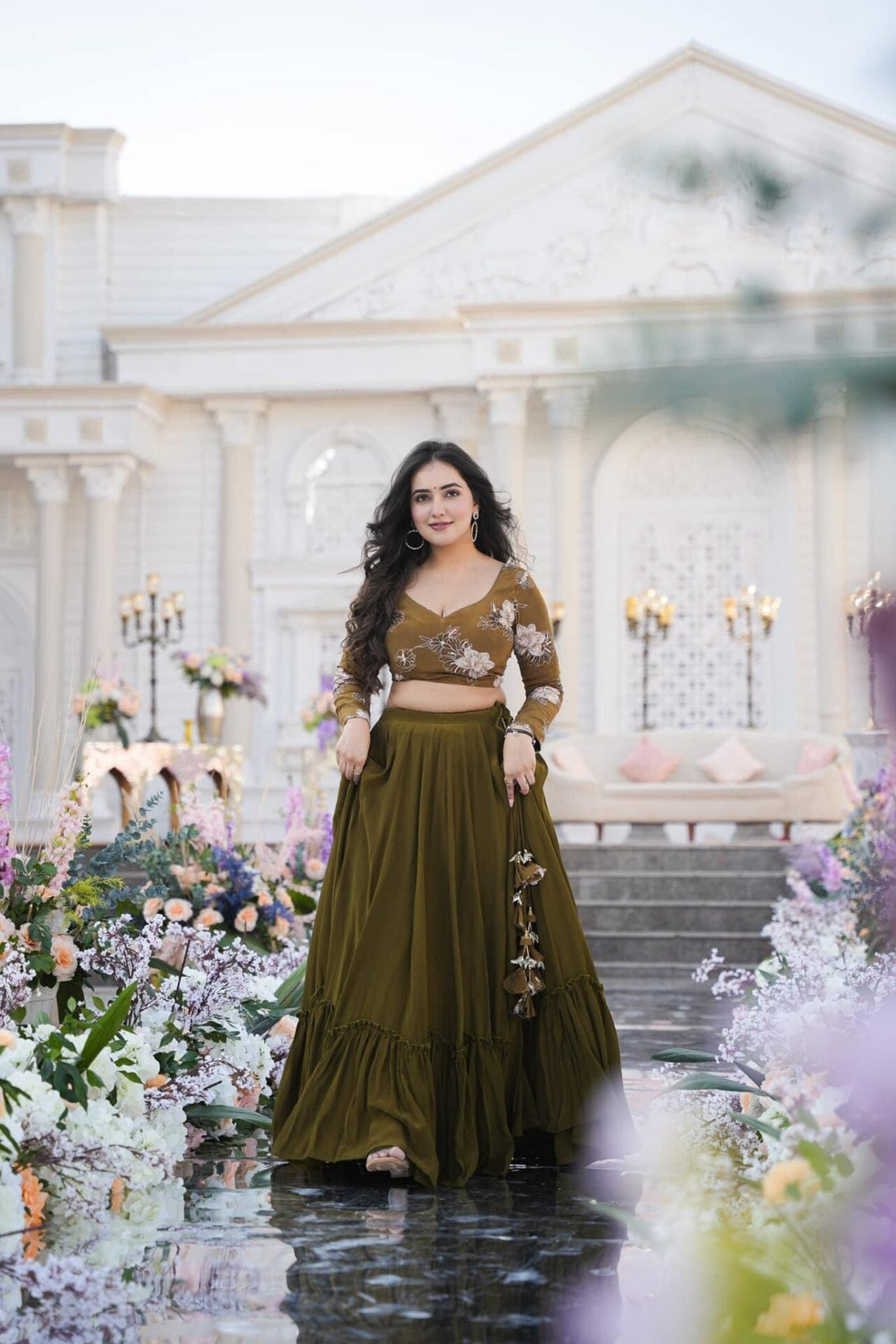denara CREPE CROPTOP-SKIRT