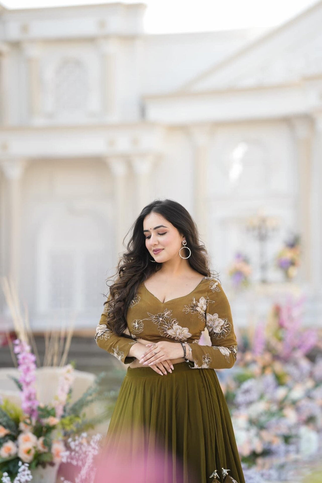denara CREPE CROPTOP-SKIRT