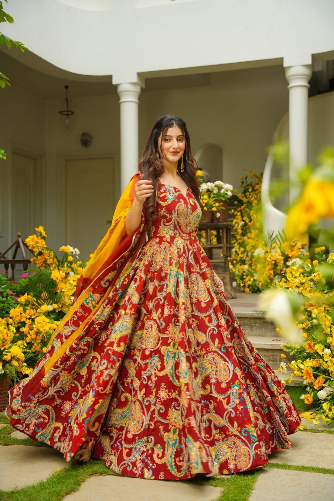 Arivya Embroidered Heavy Maxi Set